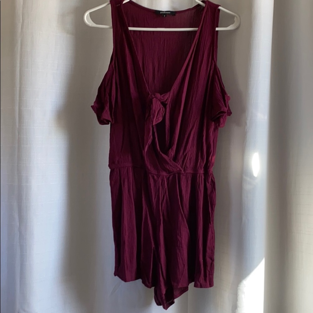 Burgundy Romper